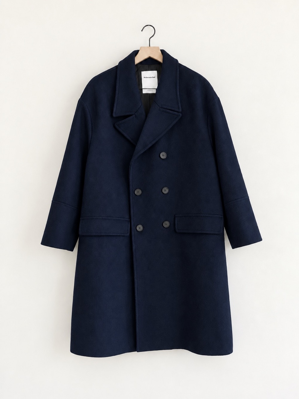 Andersson Bell Avalon Oversized Navy Wool Coat Size M